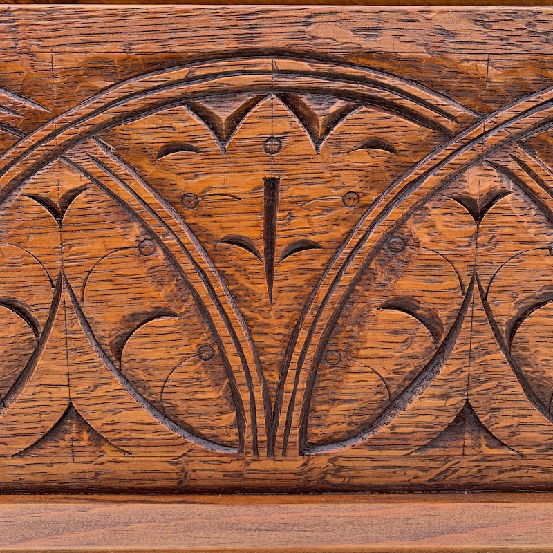 Detail of oak box