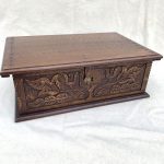 Carved oak box